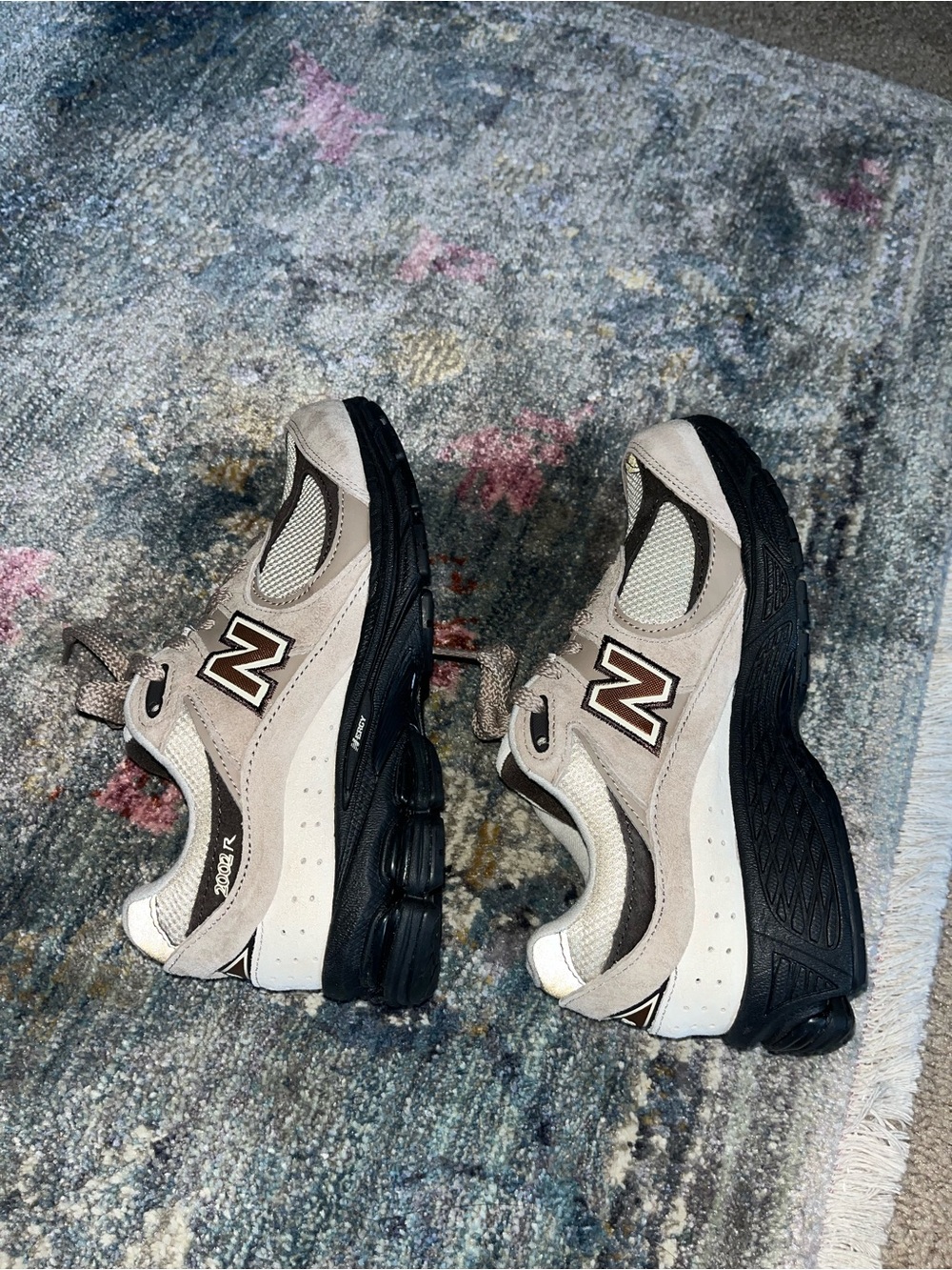 New Balance Beige and Black 2002R Running Shoe- Driftwood - Picture 5 of 6